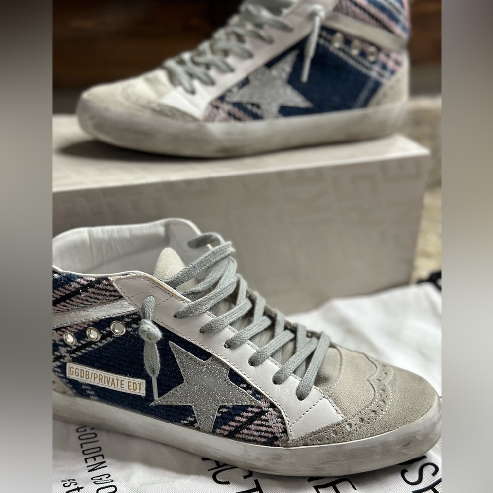 Limited Edition (179/259) Golden Goose Plaid Midstar sz 38